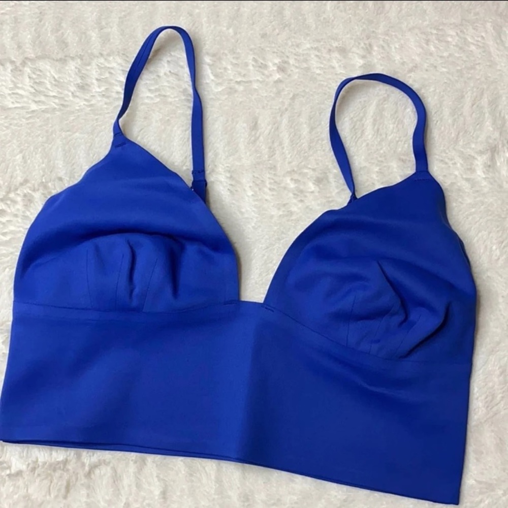Free People Sage Longline Bralette XS Blue